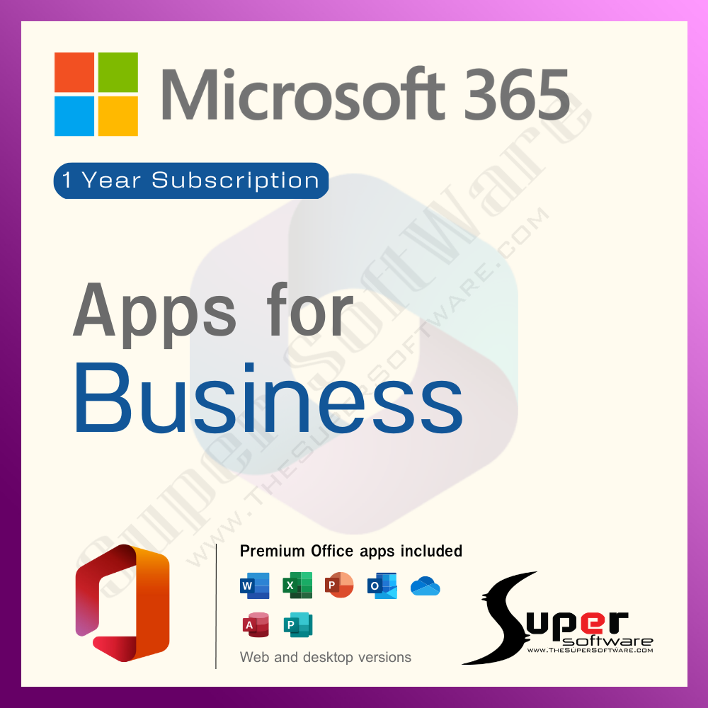 Microsoft 365 Apps for Business - 1 Year Subscription