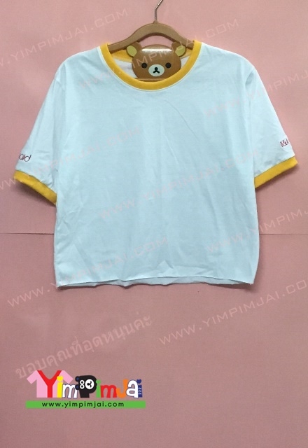 เสื้อครอปผ้าคอตตอน เสื้อเอวลอย