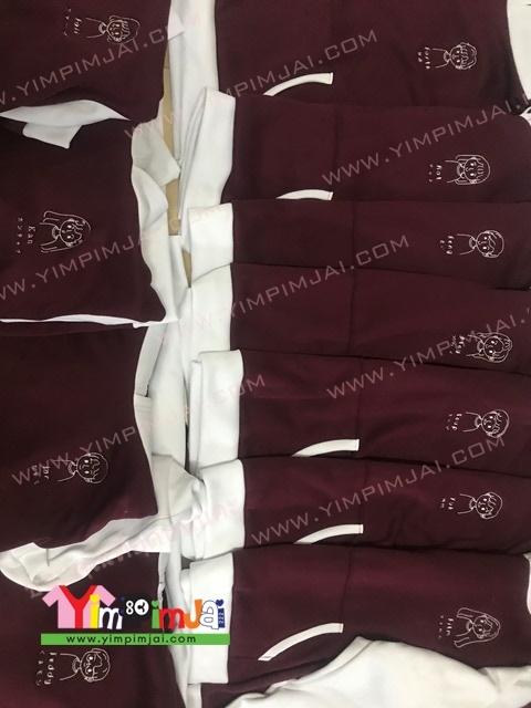 เสื้อฮู้ดเสื้อรุ่นกลุ่ม crazy bear ปักหน้าการ์ตูนและชื่อแต่ละคน