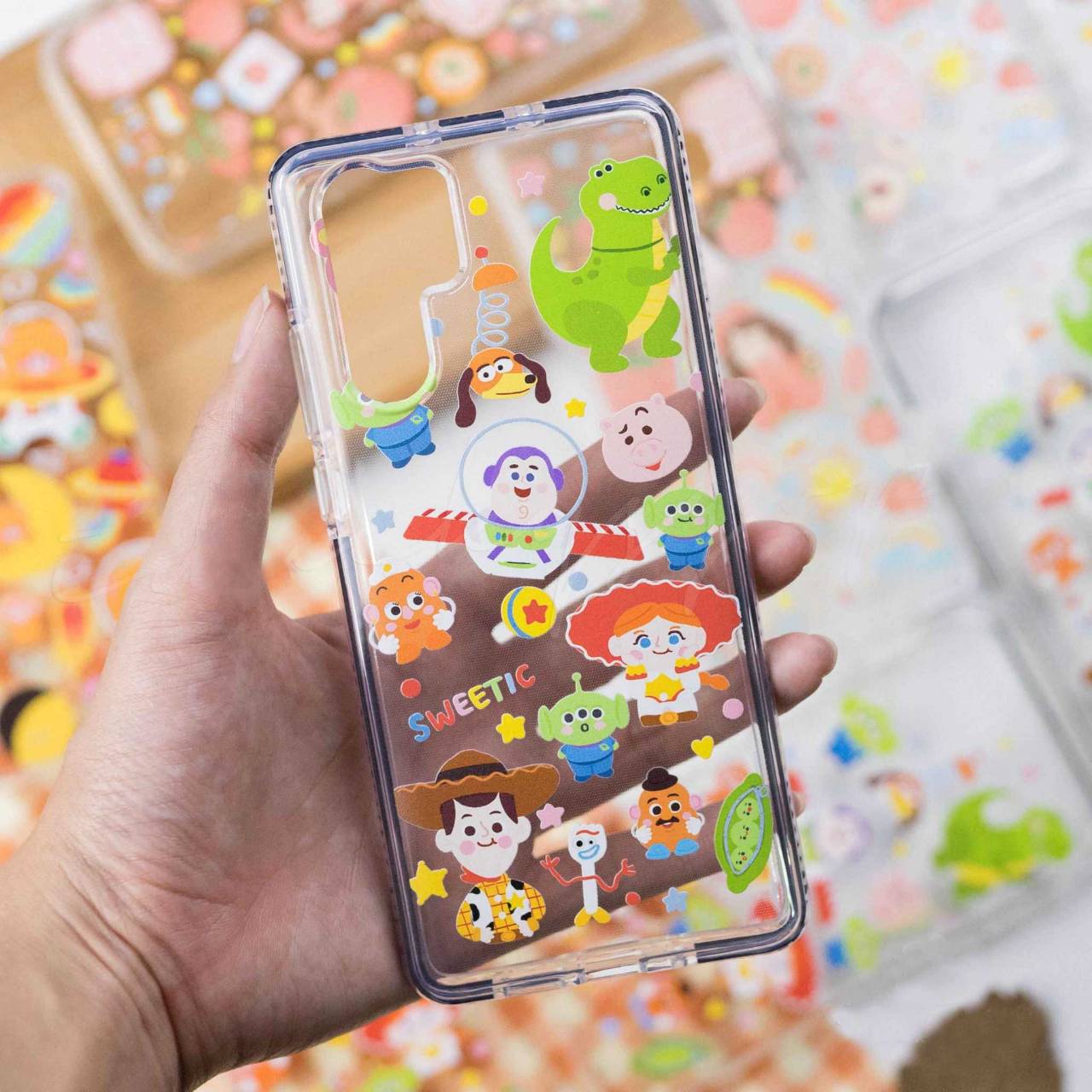 เคสพรีเมี่ยมใส ขอบดำ ขอบขาว สกรีน UV สกรีนภาพตามสั่ง