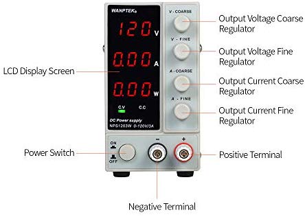 Wanptek NPS1203W 120V 3A Digital DC Switching Power Supply