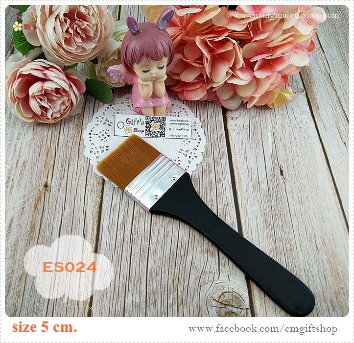 แปรงขนไนล่อนด้ามดำสำหรับทาสี ทากาว และทาน้ำยาเคลือบเงา (5 cm) , แปรงเดคูพาจ, อุปกรณ์เดคูพาจเบื้องต้น, แบบ 1 ด้าม