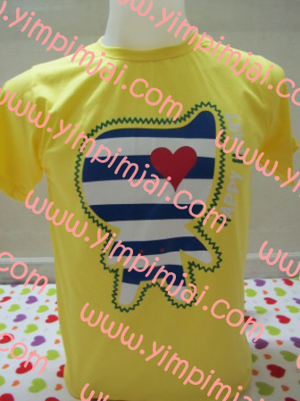 เสื้อยืดแมว happy heart