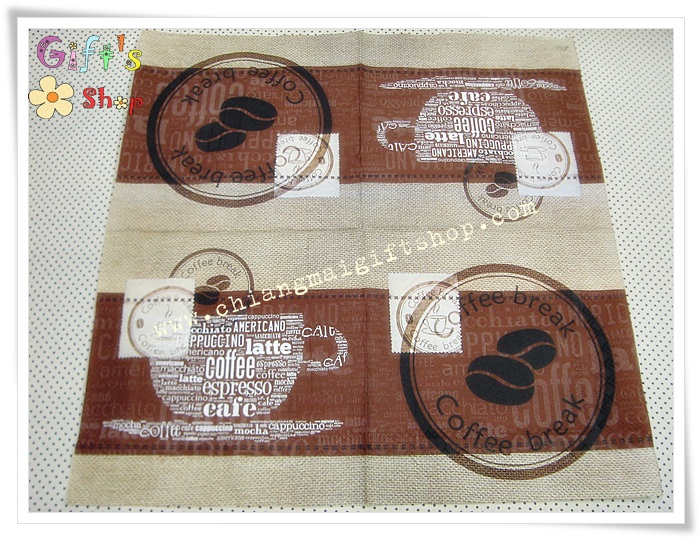 กระดาษแนปกิ้นยุโรป, ลายเมล็ดกาแฟ, ลายแสตมป์, พื้นหลังลายกระสอบ, ลายกาแฟ, ลายคาเฟ่, ลายเกี่ยวกับร้านกาแฟ