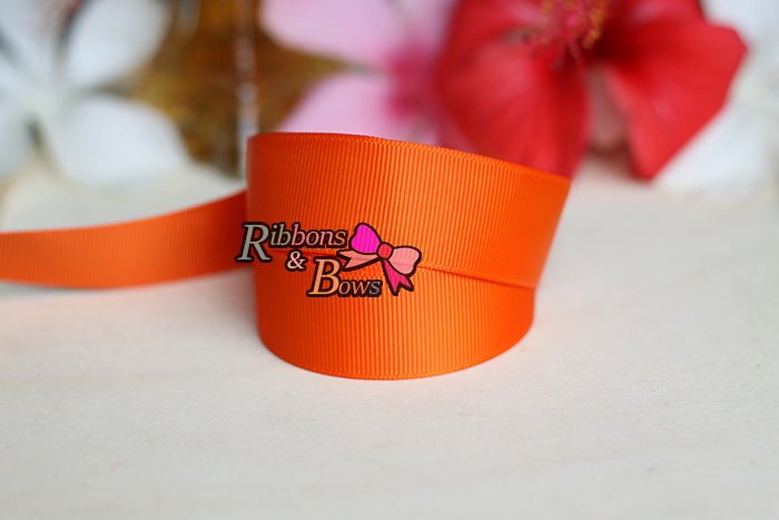 ริบบิ้นผ้าลูกฟูก สีส้ม (750 torrid orange) PC36y
