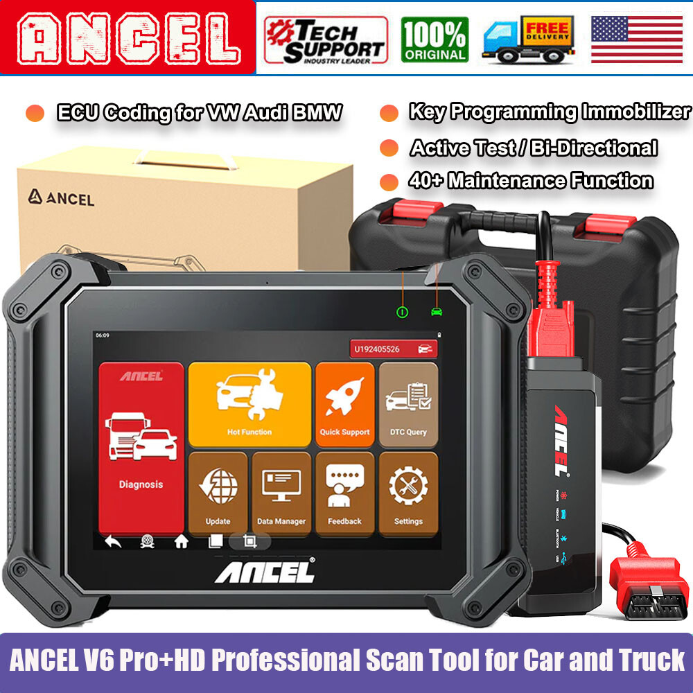 ANCEL V6 Pro+HD Professional Scan Tool for Car and Truck Diagnostic