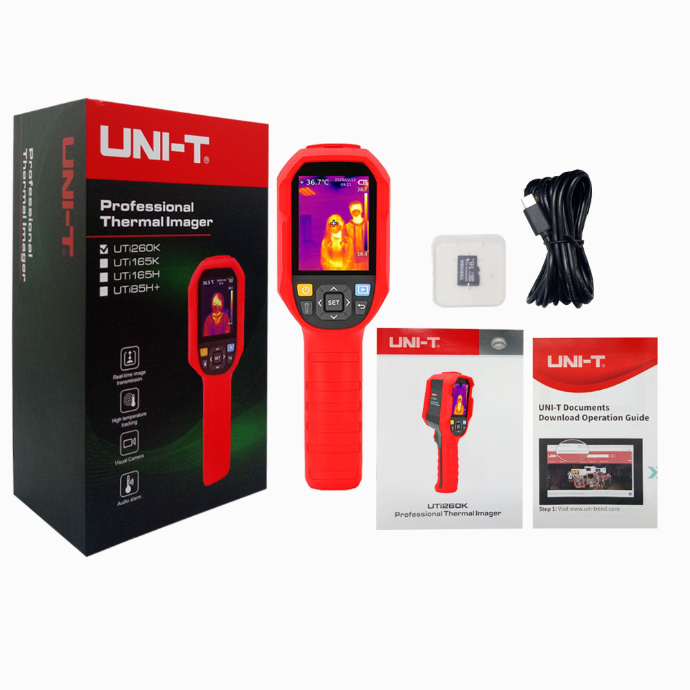 UNI-T UTi260K กล้องตรวจจับอุณหภูมิของบุคคล กล้องถ่ายภาพความร้อนสำหรับวัดไข้