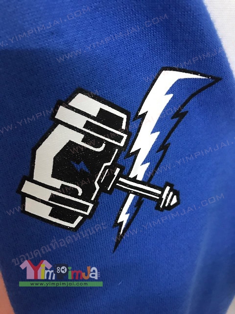 เสื้อฮู้ดเบสบอลตัดโชว์กระเป๋า สกรีนหมวก อก หลัง