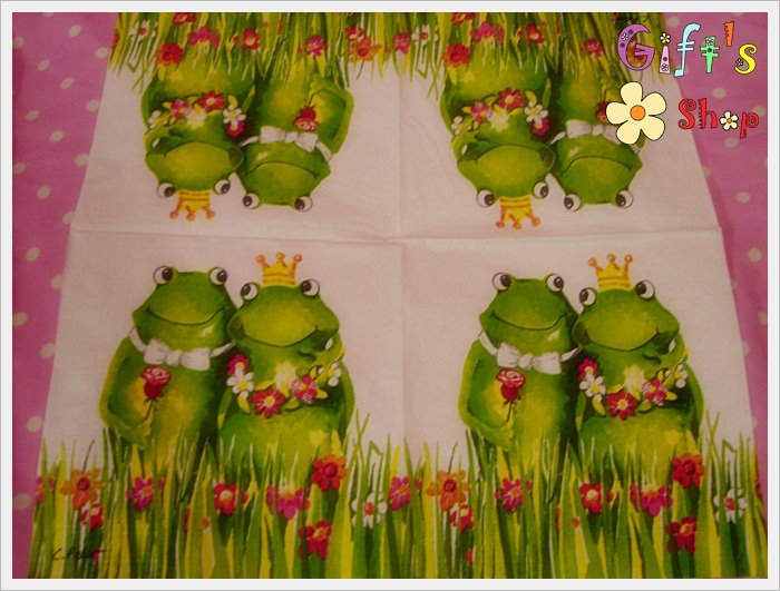กระดาษแนปกิ้น ลายเจ้าชายกบแต่งงาน