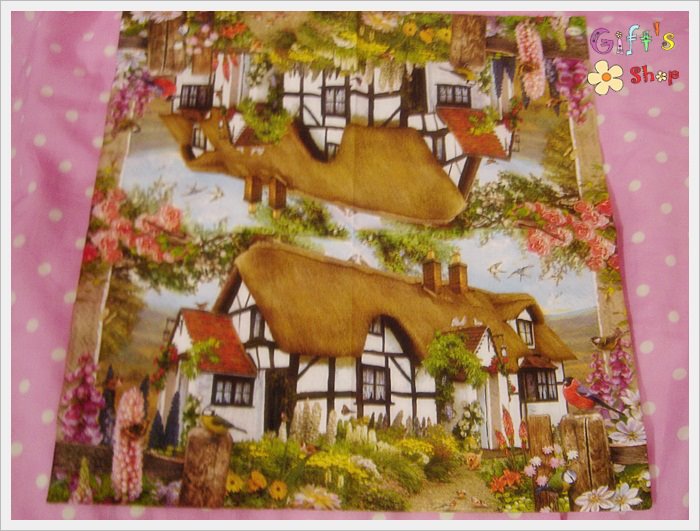 กระดาษแนปกิ้น ลายบ้านสวน