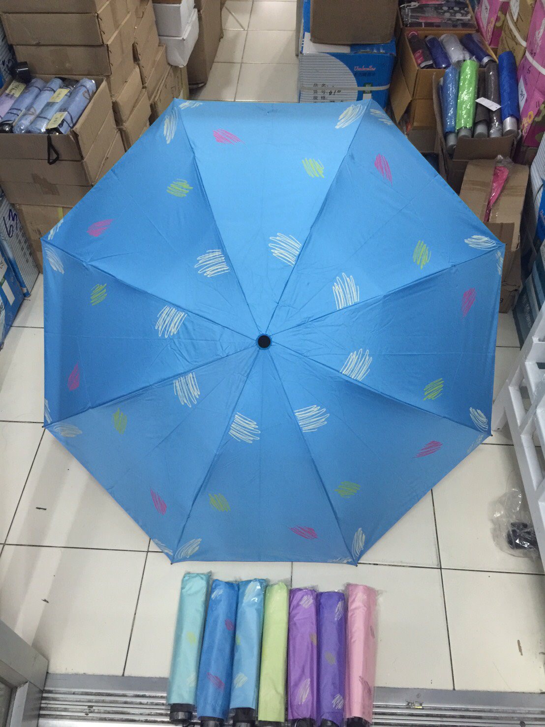 ร่ม4ตอน8ก้าน24นิ้วยูวีสีดำ รหัส 1620