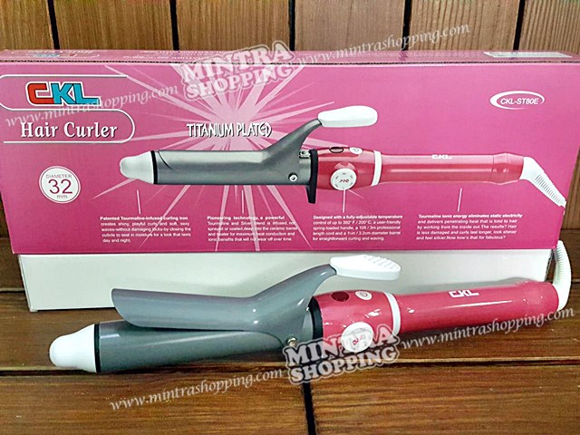 เครื่องม้วนผม CKL-ST80E แกนม้วนผมไทเทเนียม Hair Curler ขนาด 32 mm. ทำลอนใหญ่ได้แบบมืออาชีพ