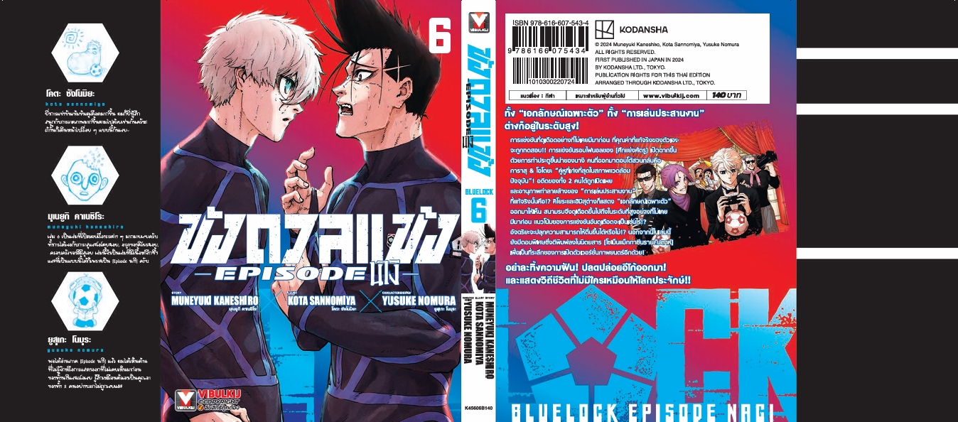 BLUE LOCK ขังดวลแข้ง EPISODE นางิ 6 (มีโปสการ์ด)