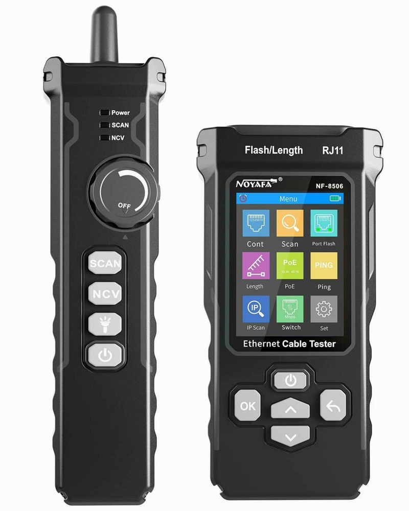 NOYAFA NF-8506 เครื่องทดสอบสายเคเบิลเครือข่าย รองรับการทดสอบ PING สแกน