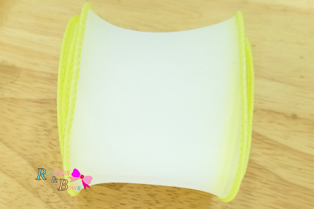 ริบบิ้นออแกนดี้ ขอบสีหวาน ขอบเอ็น ขนาด 5.5 ซม. สไตล์เกาหลี