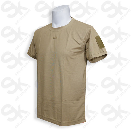 เสื้อยืด tactical /สีกากี.