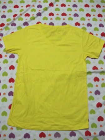 เสื้อยืดเปล่าสีเหลืองสด