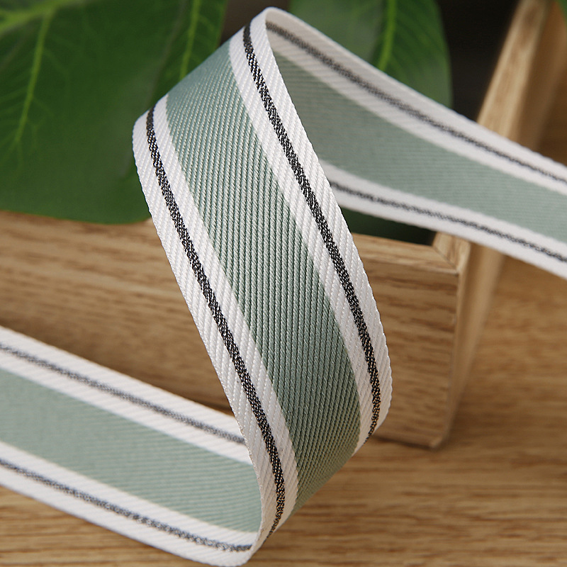 ริบบิ้นผ้า แต่งขอบ สีพาสเทล ขนาด 2.5 ซม.