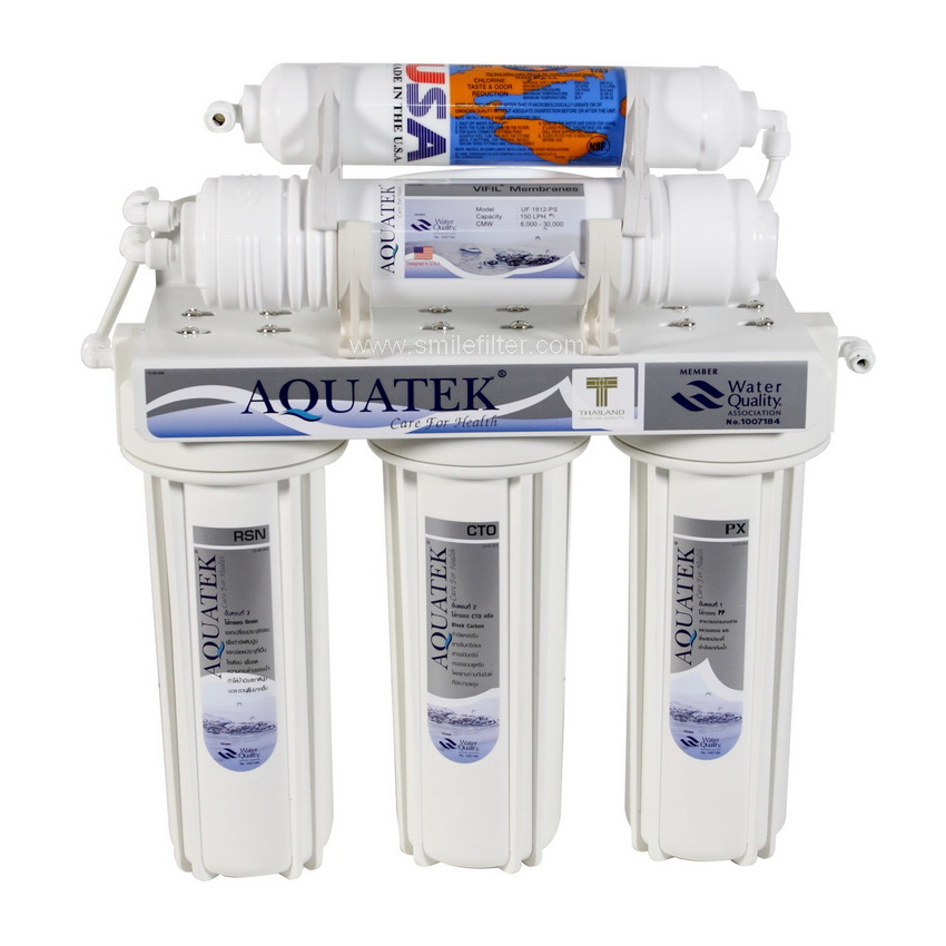 Aquatek Silver เครื่องกรองน้ำ 5 ขั้นตอนพร้อมตัวกรองอัลตร้า (UF)
