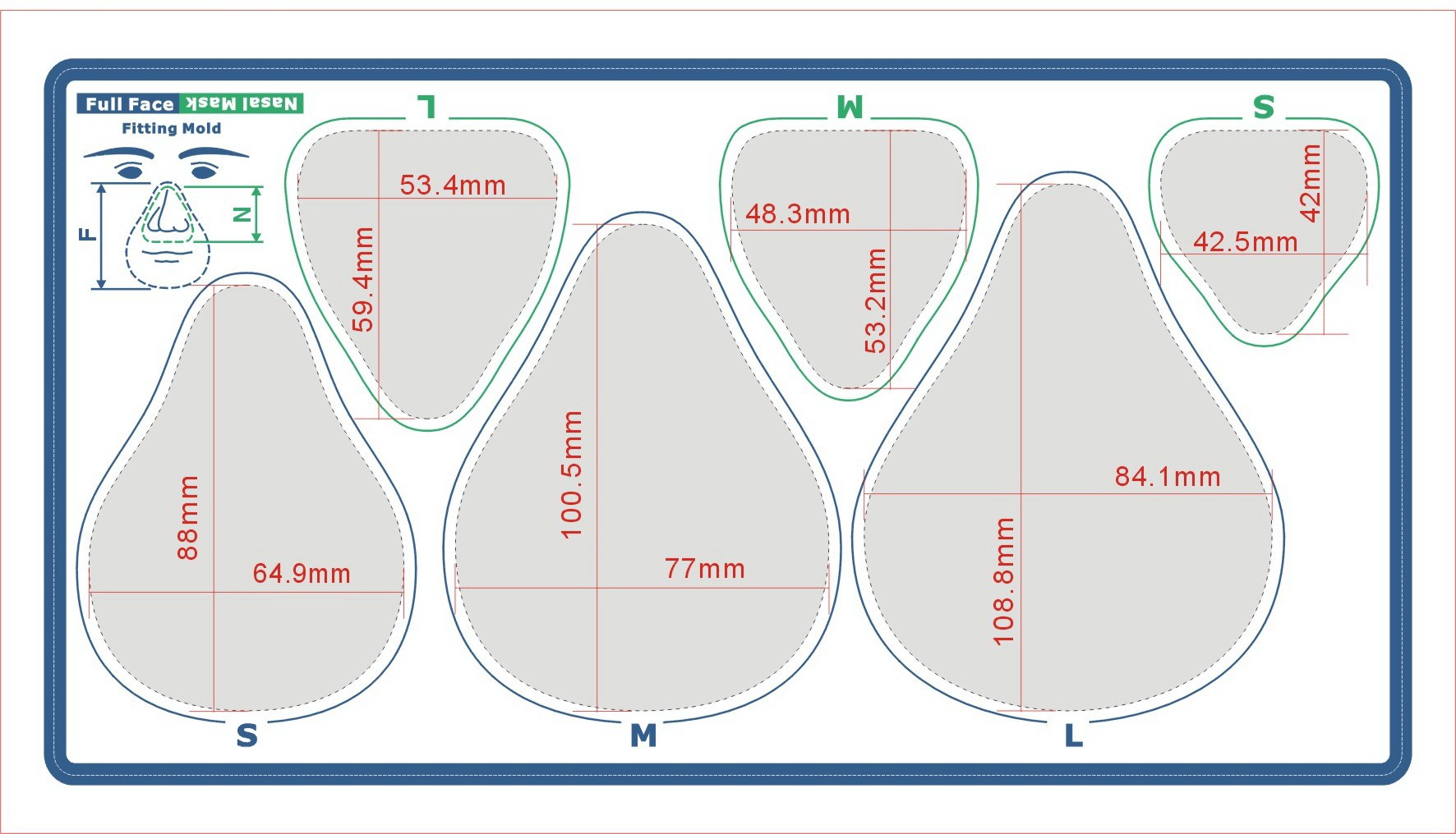 L-หน้ากากแบบครอบจมูกพร้อมสายรัด(Promotion) ซิลิโคน