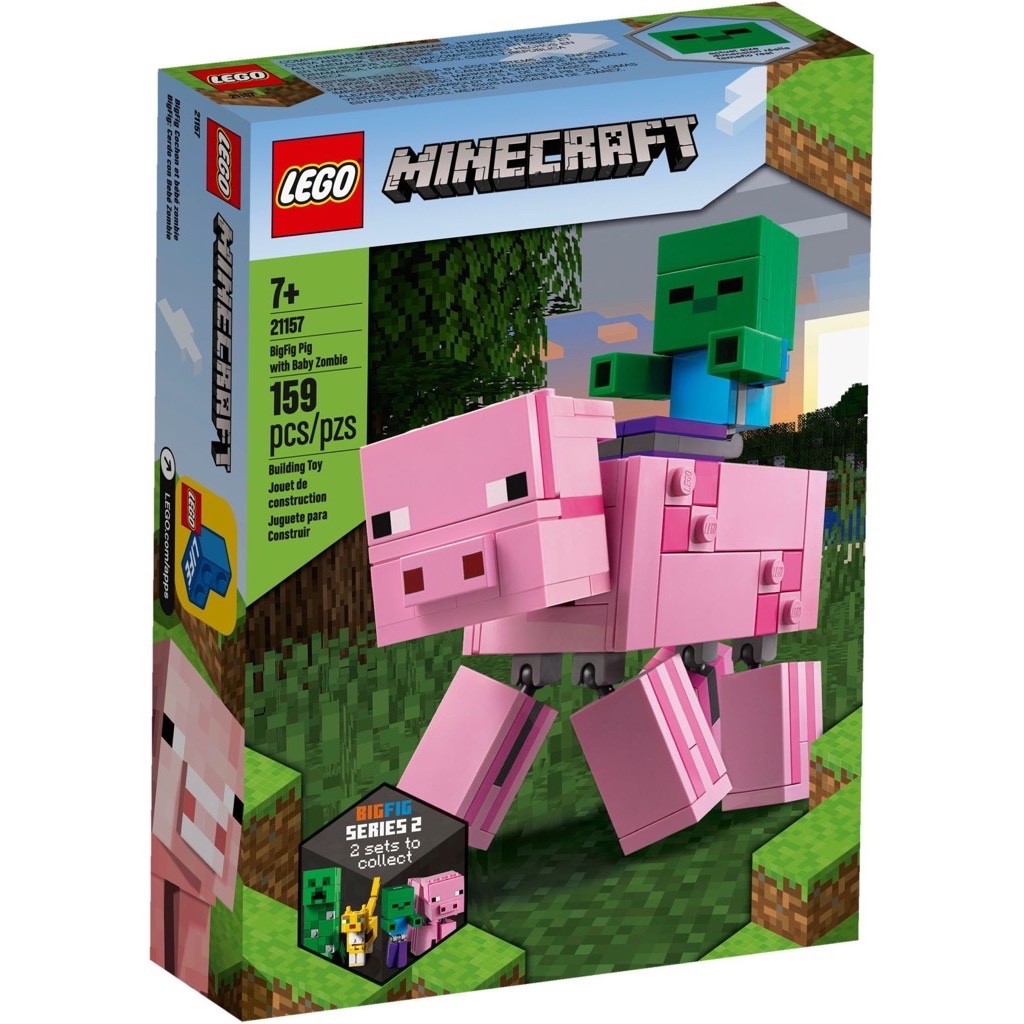 เลโก้ LEGO Minecraft 21157 BigFig Pig with Baby Zombie
