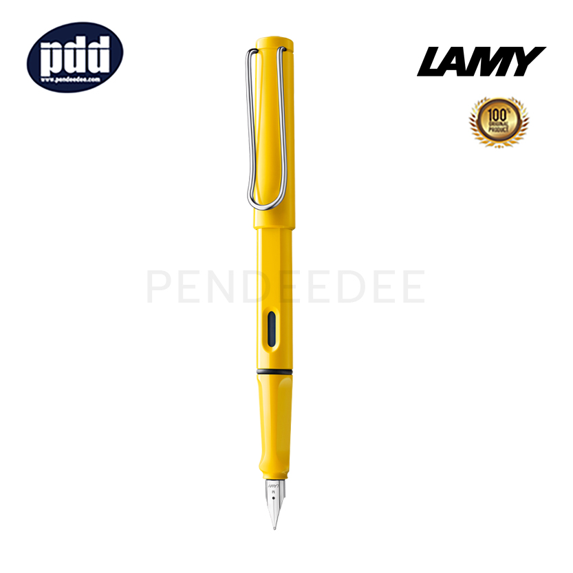 ปากกาสลักชื่อ LAMY ปากกาหมึกซึม ลามี่ ซาฟารี สีเหลือง หัวเอ็ม 0.7 มม. LAMY Safari Yellow Nib M 0.7 mm. Fountain Pen