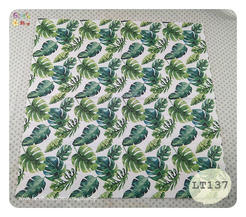 กระดาษแนปกิ้น Dens Jungle leaves, ลายใบไม้สีเขียว, ลายมอนสเตอร่า, ลายใบพลูฉีก, ลายใบมอนสเตอร่า, ลายMomstera, ลายใบไม้ ลายใบไม้ในป่า, พื้นหลังสีขาว พื้นหลังสีขาว
