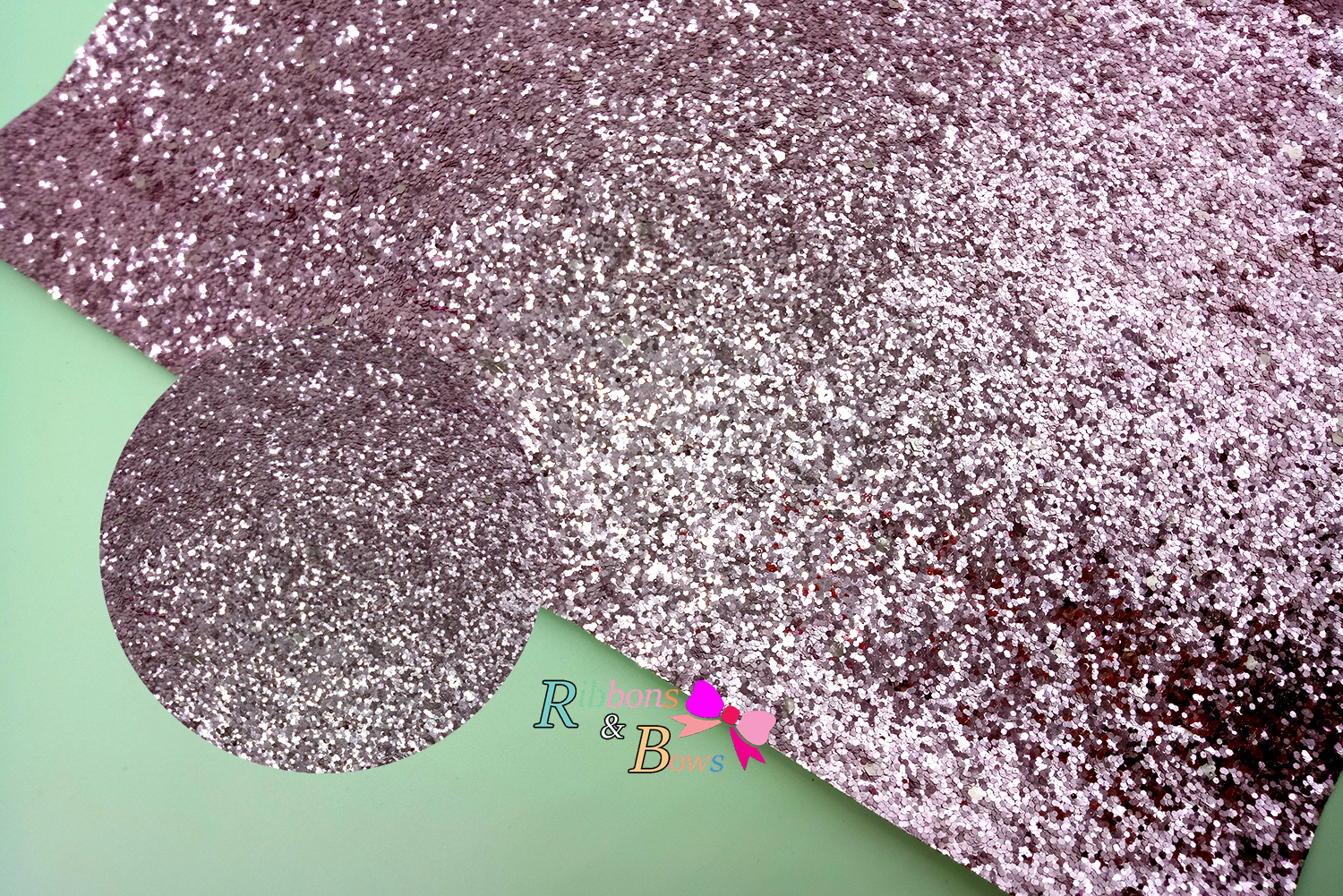 แผ่นกลิตเตอร์ทำโบว์ สีชมพู ขนาด A4