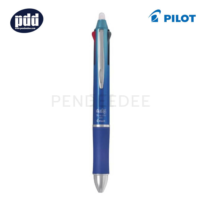 PILOT ปากกาหมึกลบได้แบบกด 3 ระบบ ไพลอต PILOT Frixion Ball Metal Tricolor 3 colors 0.5 mm. Blue Erasable Pen