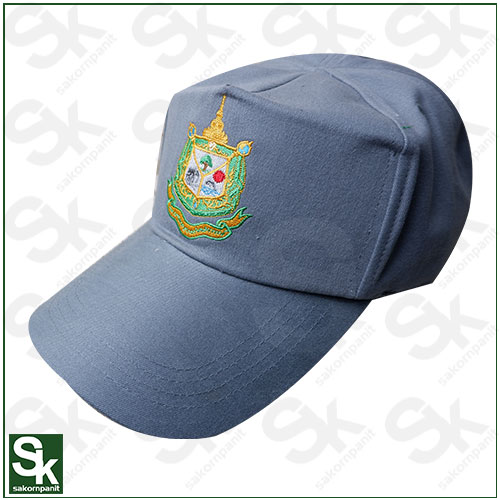 หมวกแก๊ป สีเทา ตรากระทรวงทรัพย์ฯ(แบบปัก).*