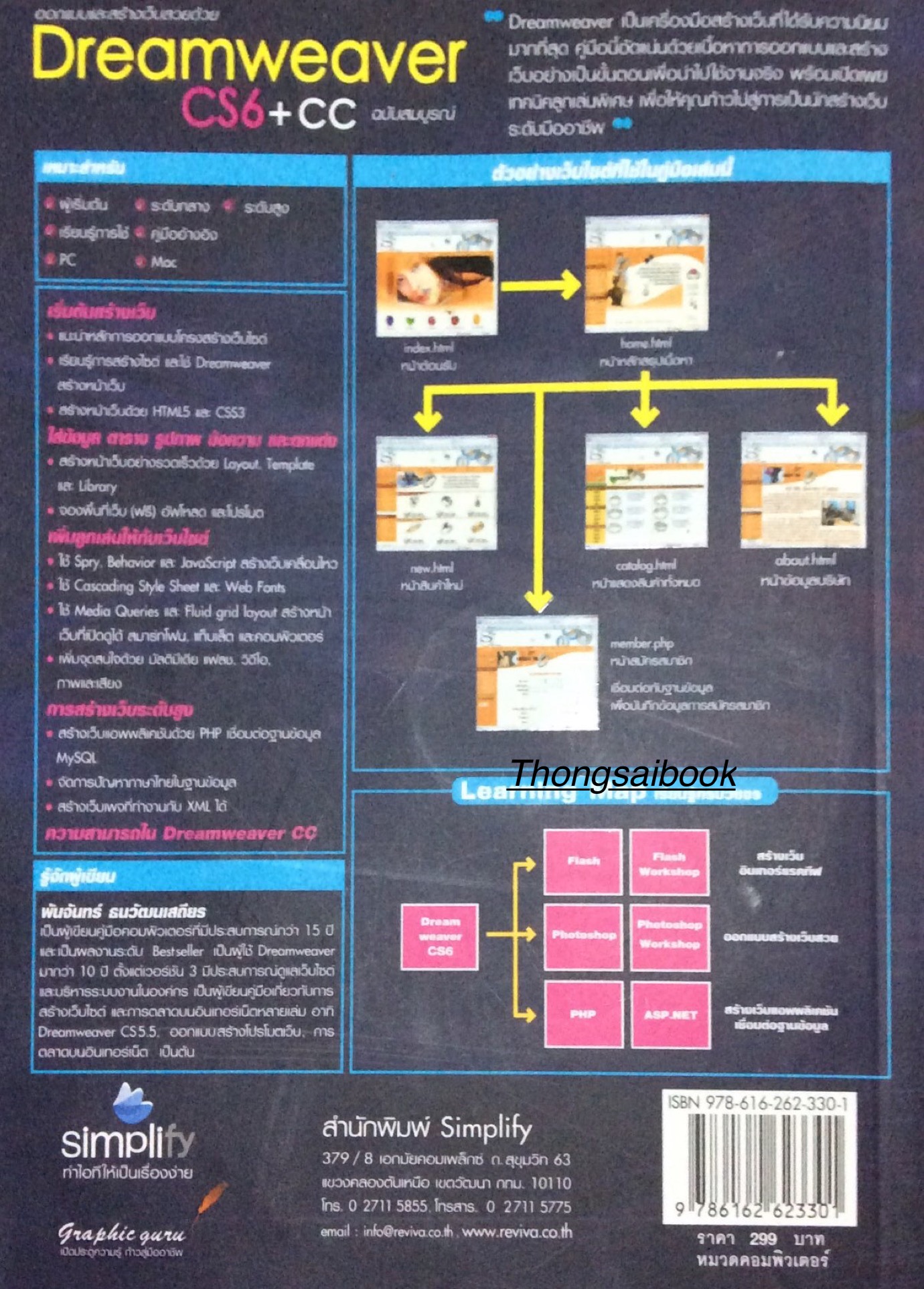 ออกแบบและสร้างเว็บสวยด้วย Dreamweaver CS6+ cc ฉบับสมบูรณ์ พันจันทร์ ธนวัฒนเสถียร และทีมบรรณาธิการ