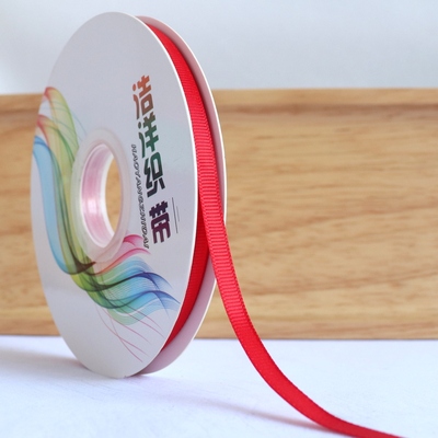 ริบบิ้นผ้าลูกฟูกสีแดง (Poppy Red) #GX012