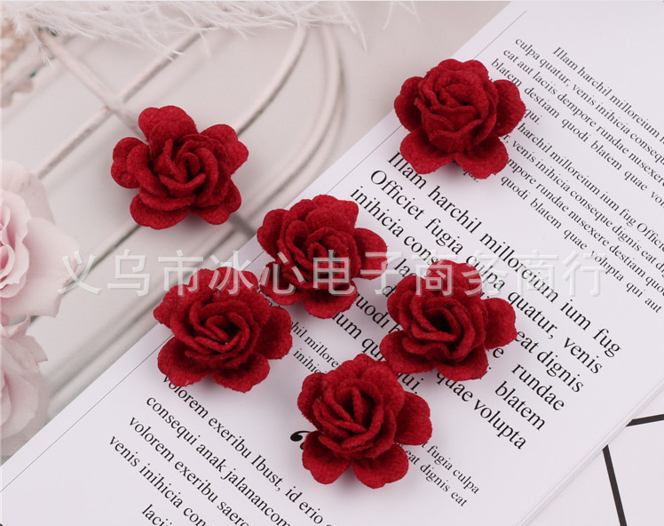 ดอกไม้ผ้า ขนาด 3 ซม. มี 8 สีให้เลือก#CR035