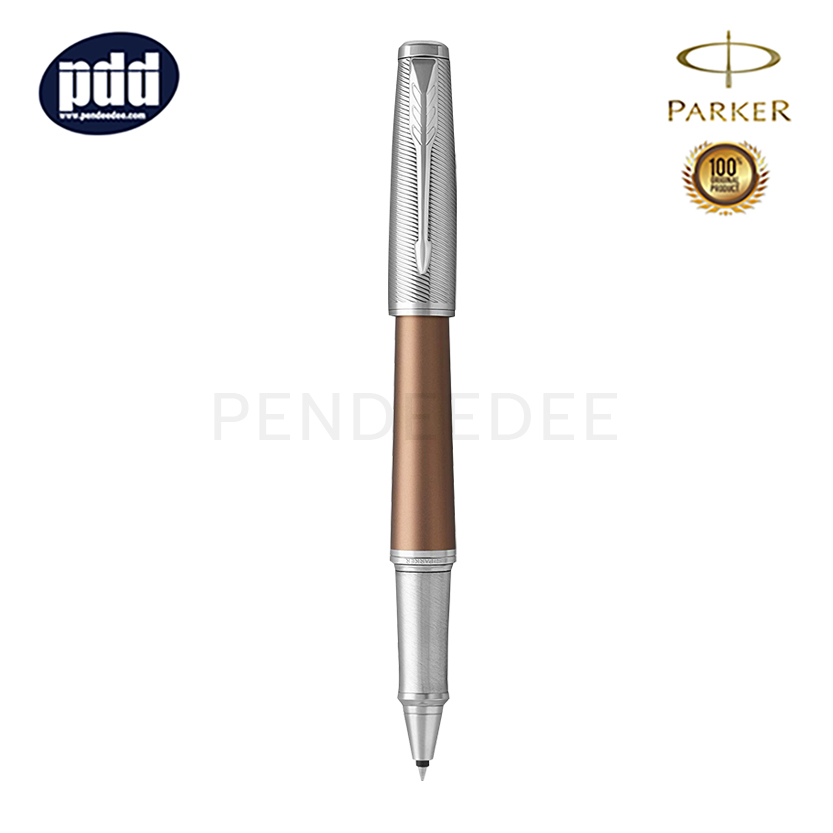 PARKER Urban Premium Orange CT Rollerball Pen ปากกาโรลเลอร์บอล ป๊ากเกอร์ เออร์เบิน พรีเมี่ยม สีส้ม คลิปเงิน