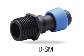 D-SM ข้อต่อเทปน้ำหยด - เกลียวนอก 1/2"