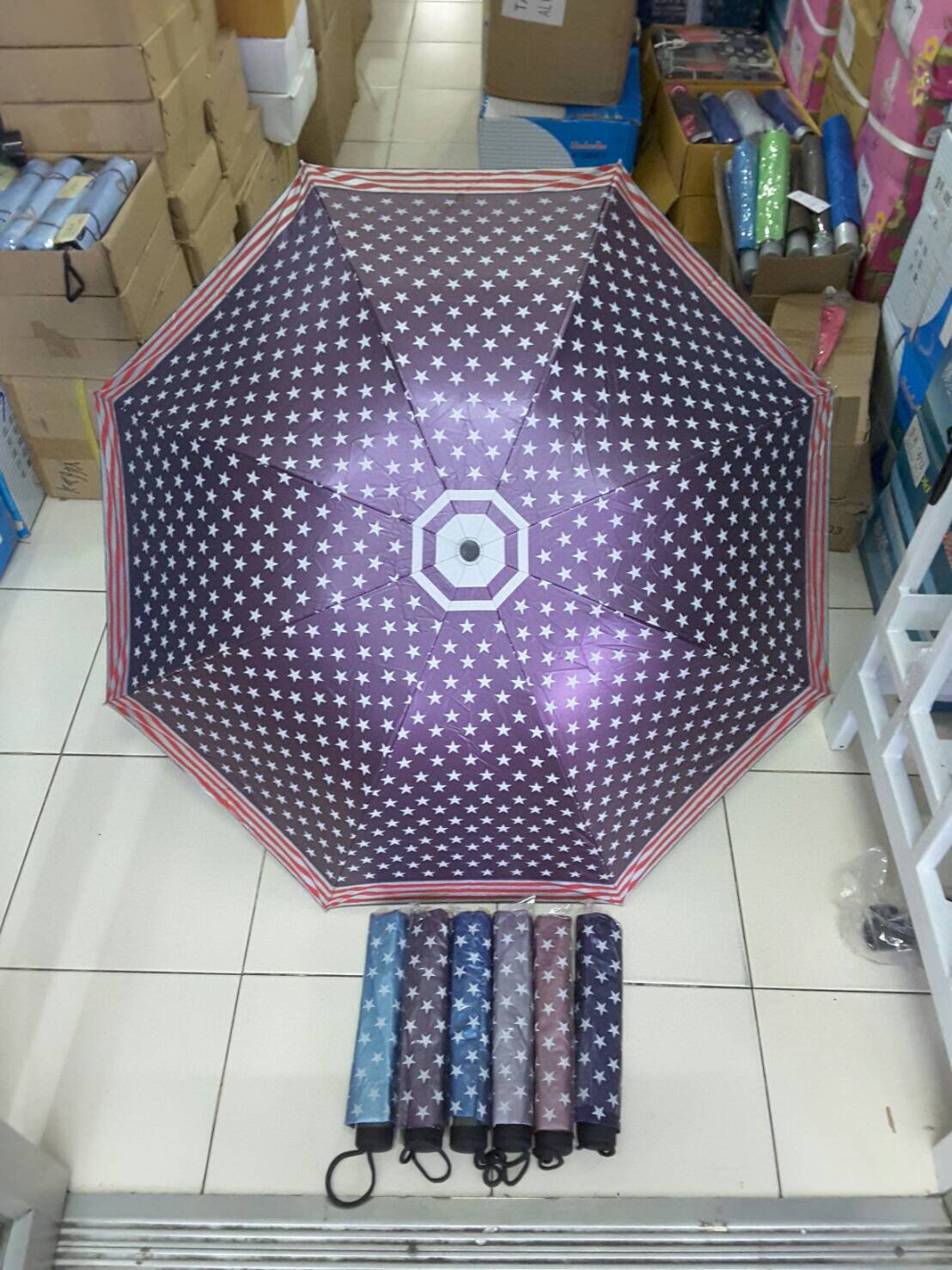 ร่มโค้งแฟชั่นยูวีดำรหัส3458