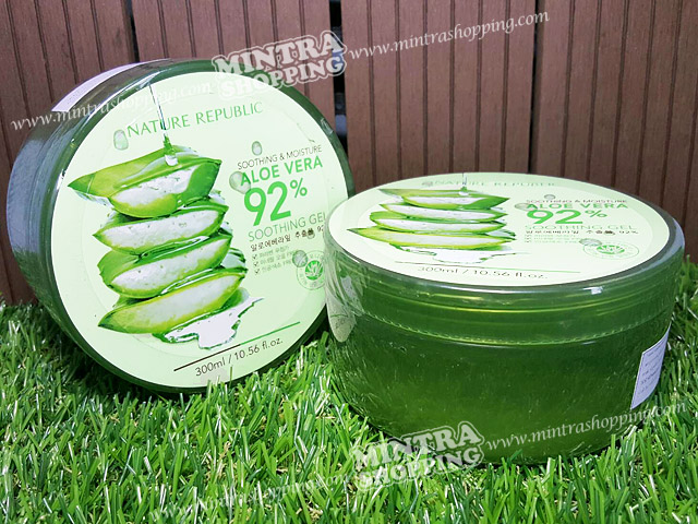 เจลว่านหางจระเข้ 92% Nature Republic Aloe Vera 92% Soothing Gel 300ml. Made in Korea