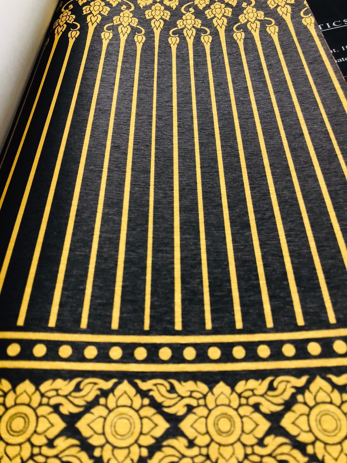 วอลเปเปอร์ลายไทย (ขอบบนล่าง) ดำ-ทอง BD049-10