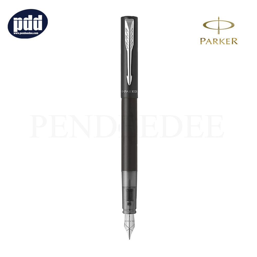 PARKER Vector XL Black Fountain Pen ปากกาหมึกซึม ป๊ากเกอร์ เว็กเตอร์ เอ็กซ์แอล ดำ คลิปเงิน