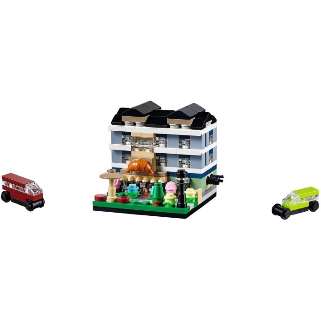 เลโก้ LEGO 40141 Bricktober Hotel + 40142 Train Station + 40143 Bakery + 40144 Toys'R' Us Store