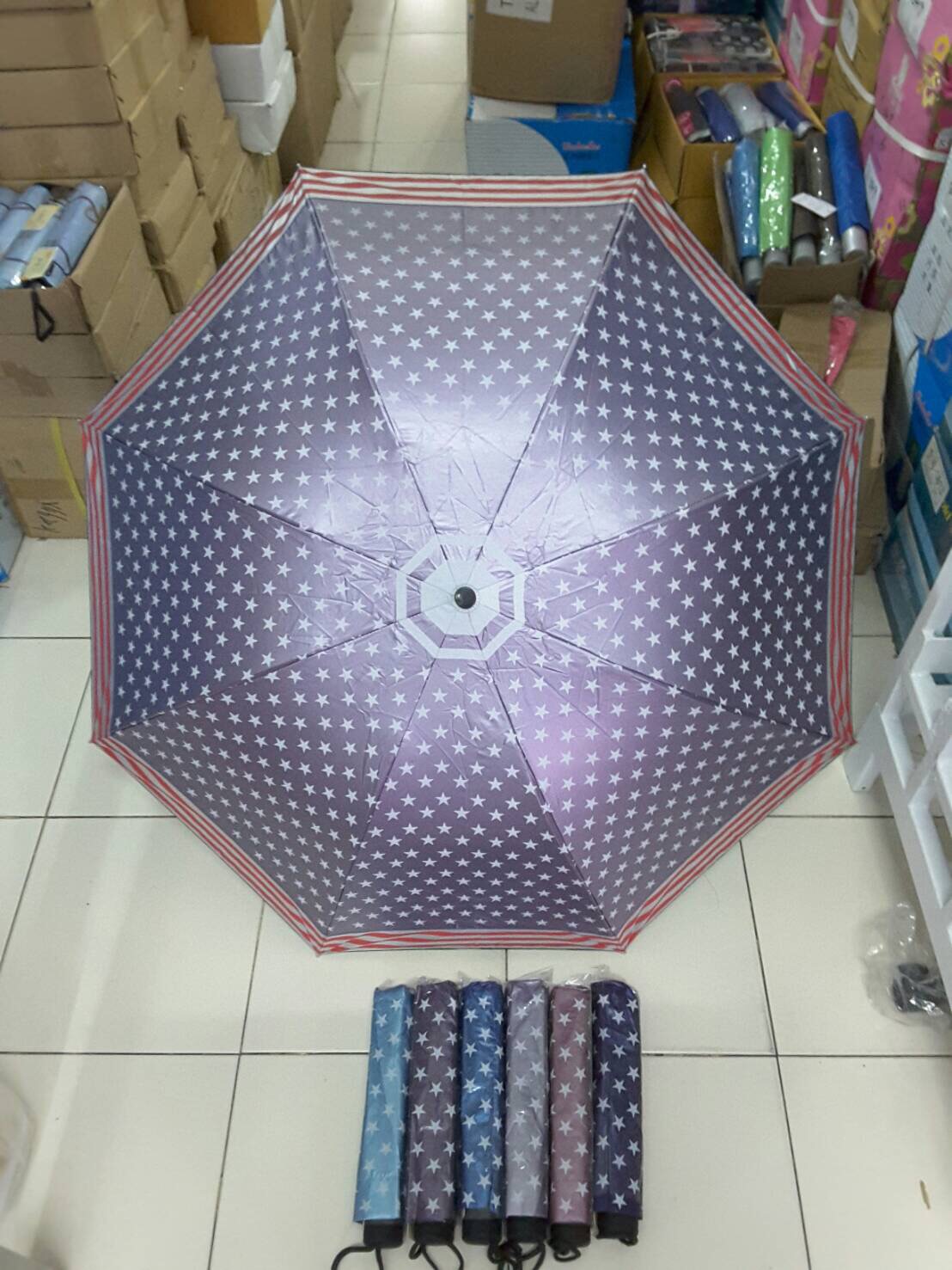 ร่มโค้งแฟชั่นยูวีดำรหัส3458