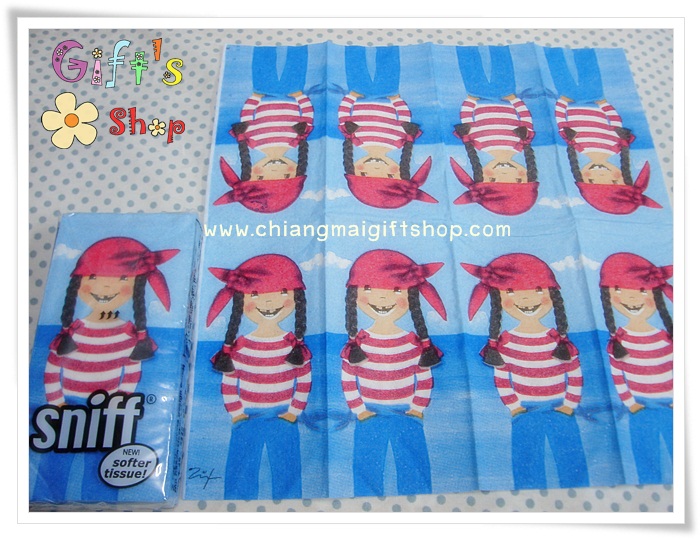 กระดาษแนปกิ้นยุโรป, ลายโจรสลัดสาว, ลายผู้หญิง, ลายเด็กผู้หญิง, ลายเด็กผู้หญิงสวมหมวกสีแดง, ลายการ์ตูนโจรสลัด, ลายแนวทะเล, ลายโจรสลัด