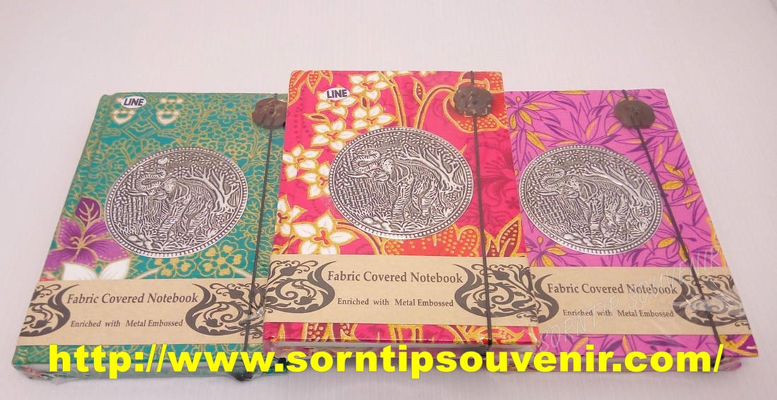 สมุดโน๊ตช้างโลหะคละลายของที่ระลึกไทย