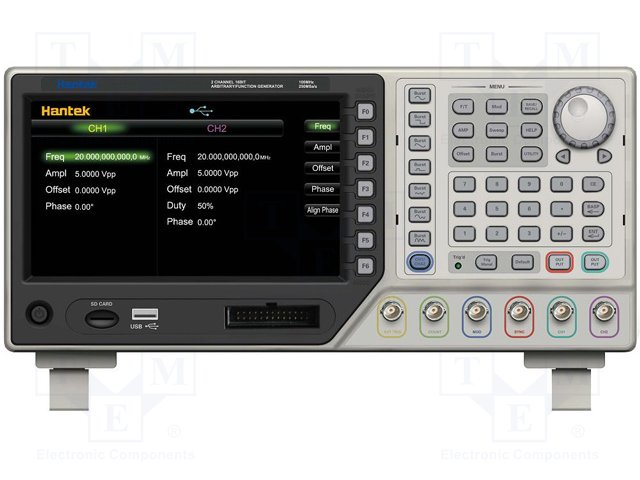 Hantek HDG2062B Function Generator 2 Channels 16 Bits 250MSa/s