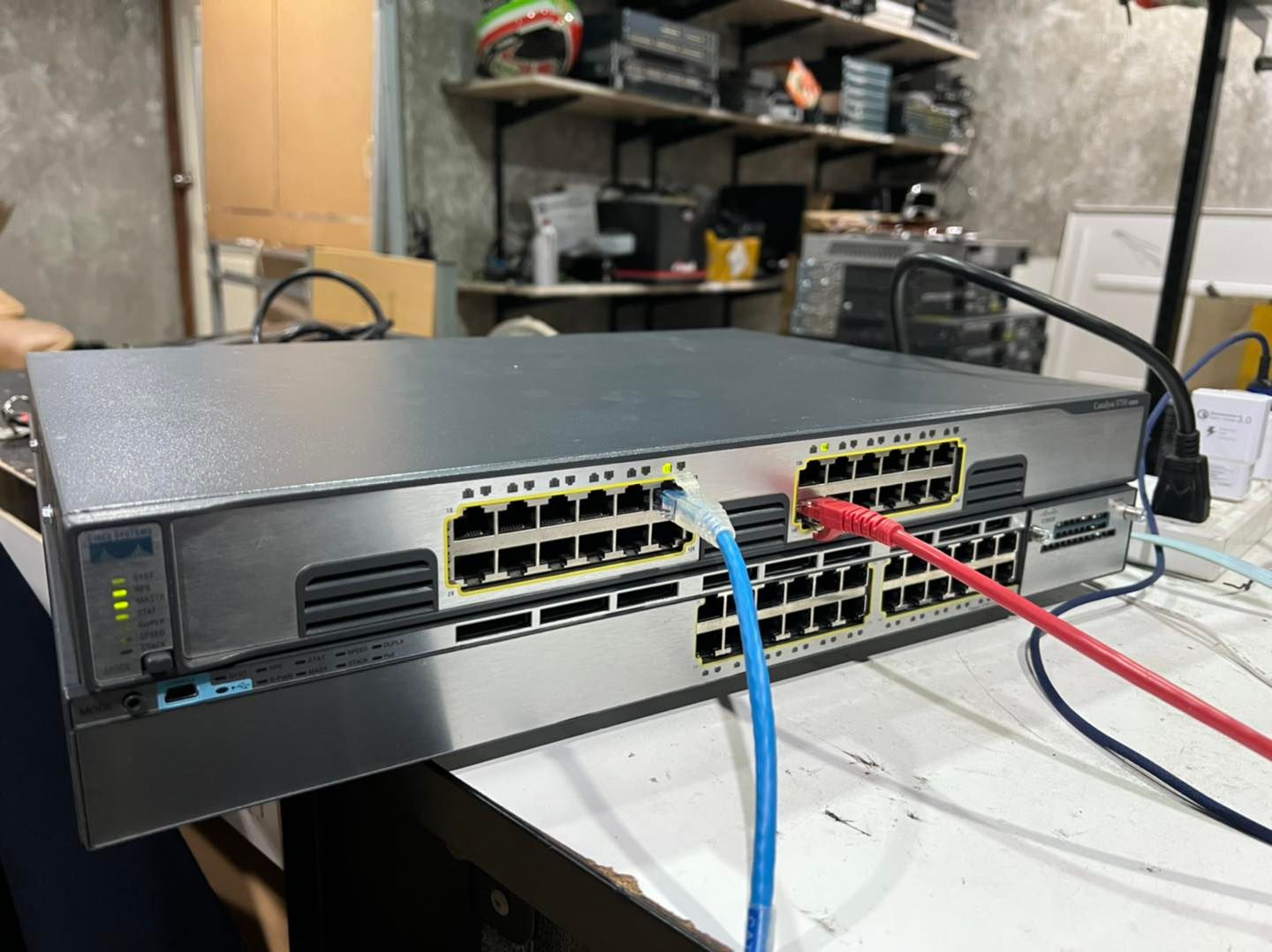 Cisco 3750G 24port switch มือสองพร้อมใช้งาน