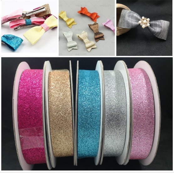 แถบกลิตเตอร์ PU ขนาด กว้าง 2.5 ซม. มีให้เลือก 5 สี #FB11