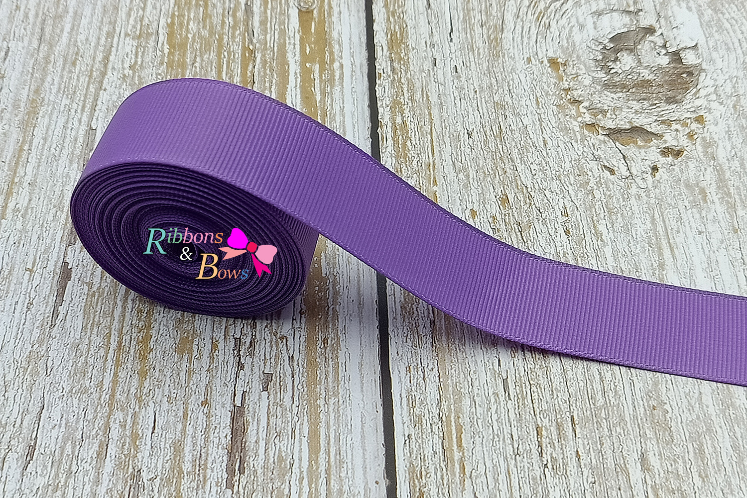 ริบบิ้นผ้าลูกฟูก สีม่วง (463 Grape) #PC21