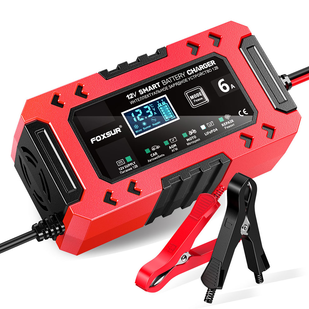 FOXSUR FBC1206F 12V 6A Battery Charger