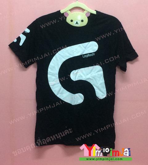 เสื้อยืด สีดำ แขนสั้น สกรีนตามสั่ง