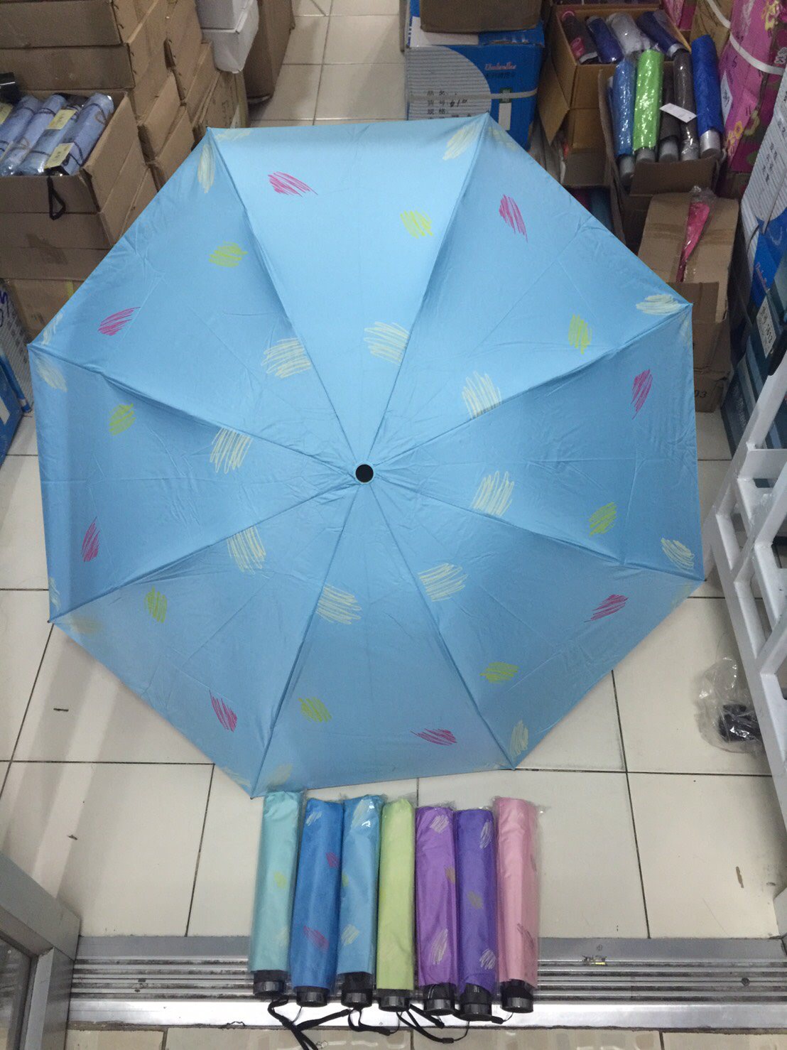 ร่ม4ตอน8ก้าน24นิ้วยูวีสีดำ รหัส 1620